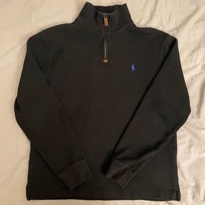 Polo by Ralph Lauren Black Cotton Quarter-Zip (Size: S)